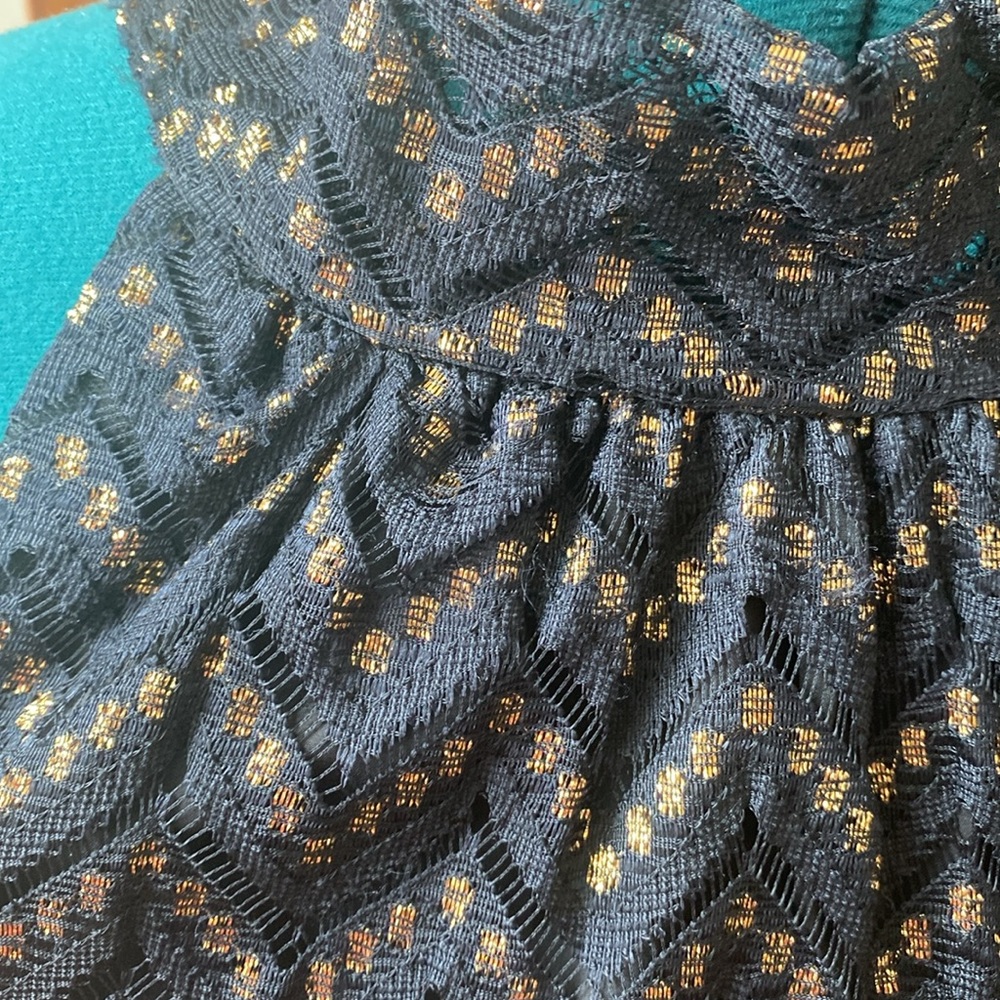 Trina Turk xs sleeveless shift dress gold and black - Picture 7 of 11